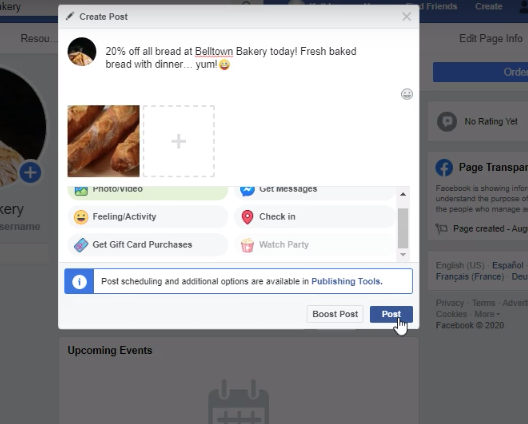 Tampilan workspace Guided Project Facebook Marketing Coursera 4