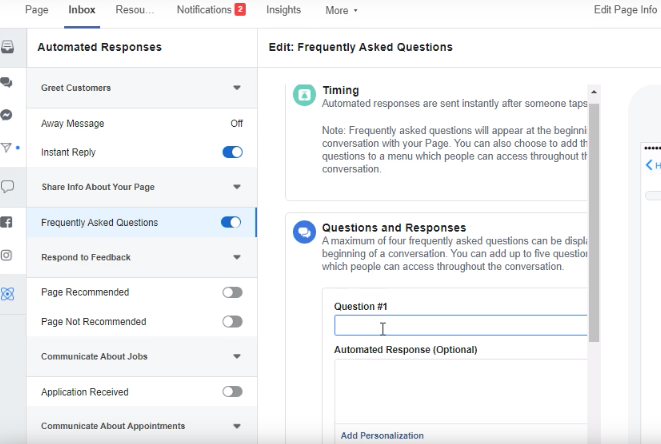 Tampilan workspace Guided Project Facebook Marketing Coursera 8